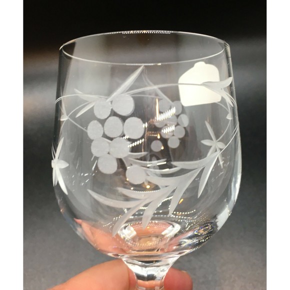 DUISKE GLASS Liqueur Cordial Glasses Set of 6 Hand Cut Irish Grape Vine NOS - Picture 8 of 11